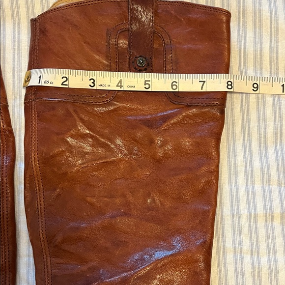 Frye Women's Brown Leather Knee-High Western style Boots - Picture 5 of 8